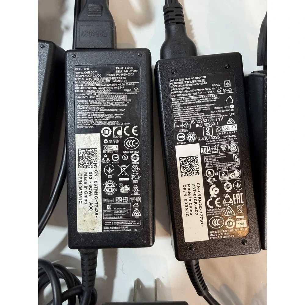Lot of 9 OEM Power Adapter Chargers Dell Toshiba Samsung Panasonic AC Supplies